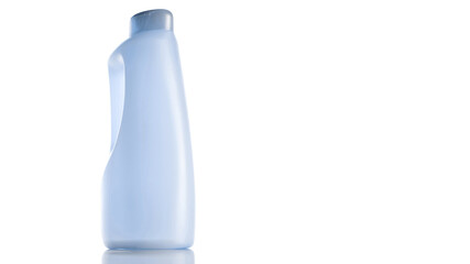 Blank bottle for soap shampoo and mineral cosmetic. Clear plastic cap for sanitizer gel or water isolated on white. Spray, pump transparent background.