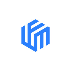 WFM logo WFM icon WFM vector WFM monogram WFM letter WFM minimalist WFM triangle WFM flat Unique modern flat abstract logo design 
