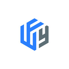 WFY logo WFY icon WFY vector WFY monogram WFY letter WFY minimalist WFY triangle WFY flat Unique modern flat abstract logo design 