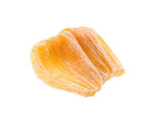Sweet dried jackfruit slice isolated on white