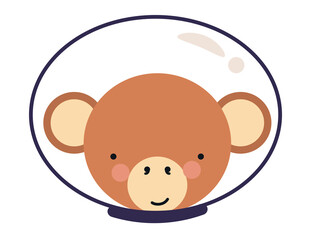 monkey astronaut helmet