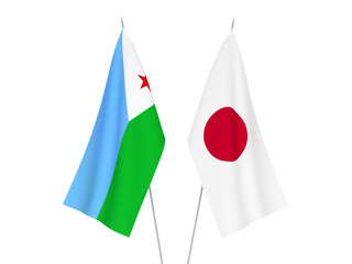 Obraz premium Japan and Republic of Djibouti flags