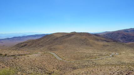 Lonely street in the desert