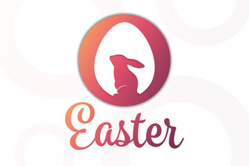 Happy Easter. Holiday concept. Template for background, banner, card, poster with text inscription. Vector EPS10 illustration.