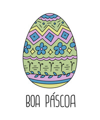 Boa Pascoa - Happy easter words in portuguese.