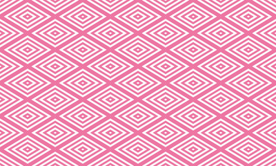 和柄素材　入子菱　シームレスパターン　背景素材　ピンク