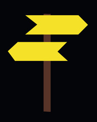 Colored old-fashioned road sign