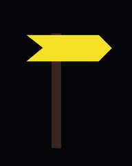 Colored old-fashioned road sign
