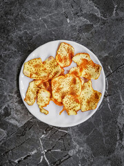 orange peels on a plate