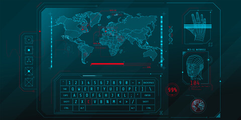 Design of the virtual interface of the access protection program.