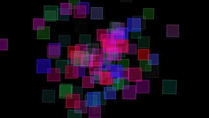 Colourful squares beautiful illustration on plain black background