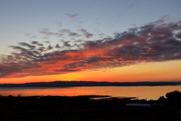 Obraz premium 大村湾の夕景