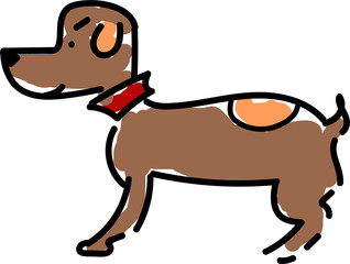 Dog hand draw