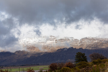 clouds over the mountains