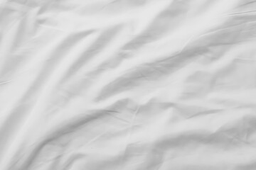 Close up of bedding White sheets with copy space.