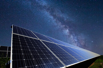 Solar photovoltaic panels and the Milky Way