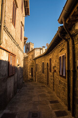 Fototapeta premium A street in the historic medieval village of Santa Fiora in Grosseto Province, Tuscany, Italy 