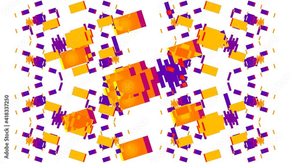 Poster abstract animation. dynamic futuristic shapes for graphic design. vj loops for live visuals.