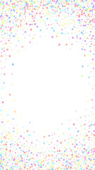 Festive curious confetti. Celebration stars. Color