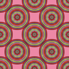 Abstract seamless pattern with mandala flower. Mosaic, tile, polka dot. Floral background.