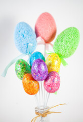 Easter background and postcard.