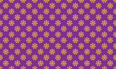 和柄素材　丁字文様　シームレスパターン　紫　黄色