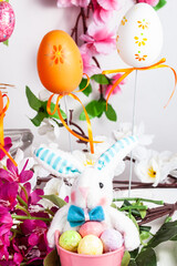 Easter background and postcard.