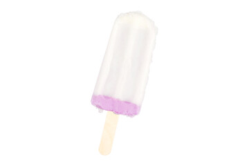 Taro flavor ice cream isolated white background.