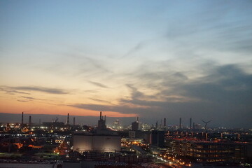Fototapeta na wymiar Night view of factory in Japan - 工場 夜景 日本