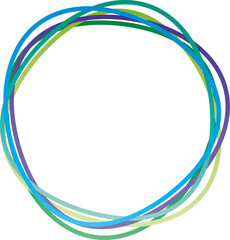 Kreis aus abstrakten Ringen - blau - grün, Logo für Natur- und Umweltschutz, Klimaaktivist, umweltbewußtes Handeln in der Klimakrise