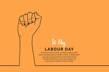 Labor Day design vector. 1st may celebration with hand illustration