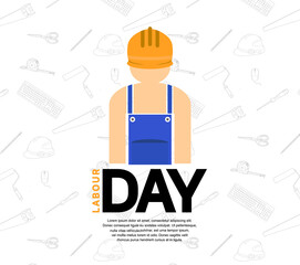 Labor Day design vector. 1st may celebration illustration with worker illustration