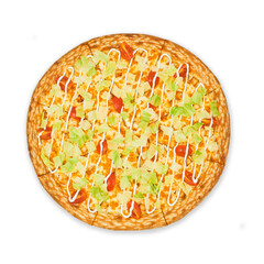 pizza isolated on white background