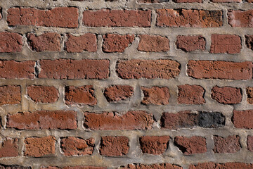 Une matière de mur en briques rouges et ciment