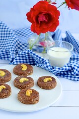 Homemade fresh bake cashew nuts chocolate cookies