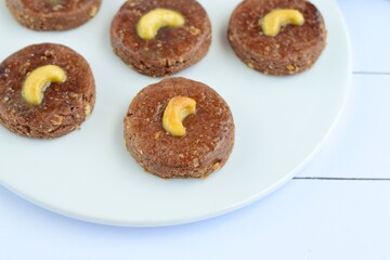 Homemade fresh bake cashew nuts chocolate cookies
