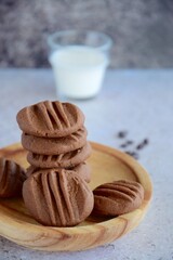 Crunchy homemade chocolate cookies 