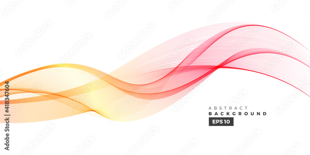 Poster colorful gradient abstract line wave background for multipurpose usage like brochure, cover, flyer. 