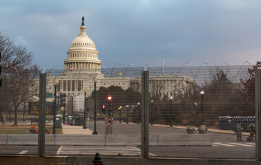 U.S. Capitol security fence installed after 6-January-2021