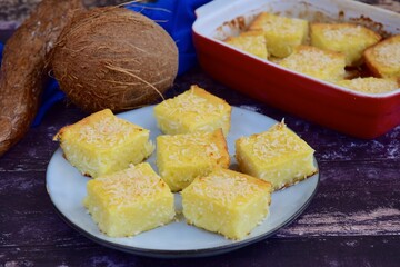 Gluten free sweet cassava coconut cake