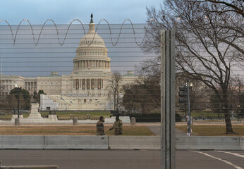 U.S. Capitol security fence installed after 6-January-2021