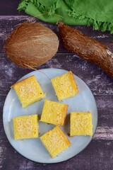 Gluten free sweet cassava coconut cake