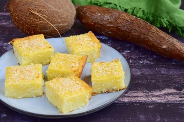 Gluten free sweet cassava coconut cake