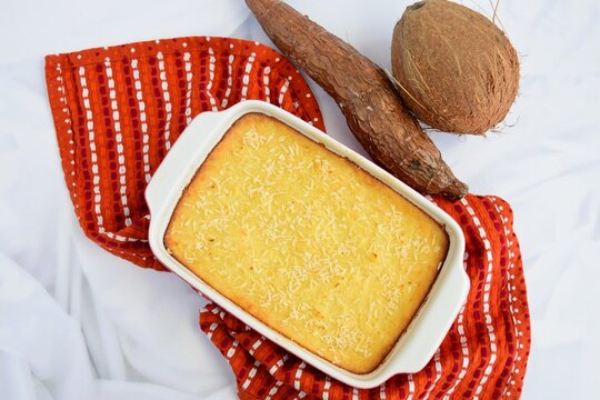 Gluten free sweet cassava coconut cake
