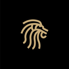 Logo of a Lion Linework