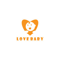 love baby logo design vector illustration