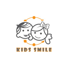 funny kids logo dream vector design illustration