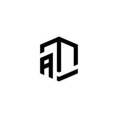 Logo design AM vector, AM minimal logo, Modern initial letter logo