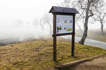  menhir stone near Klobuky village, Czech republic