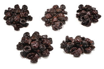 Dried plum isolated on white background